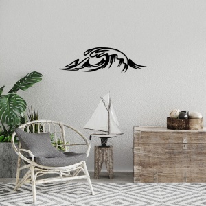 Decoratiune perete Wave, metal, 70x20 cm, negru - Verificat A · Re-Bloom - Img 4