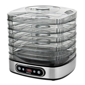Deschidrator Heinner FreshDehydrate HFD-K380SSBK, 380W, Ecran LED, 5 Tavi din otel inoxidabil, Inox - Img 2