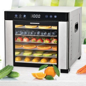 Deshidrator Heinner ProDry Essential HFD-KD600SS, 550-650W, Ecran LED, Control electronic, 6 tavi, Inox - Img 3