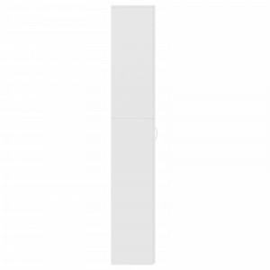 Dulap de birou Abelone, lemn masiv, alb mat, 190 x 60 x 32 - Img 2