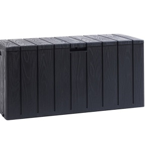 Dulap depozitare pentru gradina Bravo Toomax, 117.5x45 cm, inaltime 56 cm, volum 270 litri, plastic rezistent la radiatiile UV, gri-antracit, Resigilat, Grad B