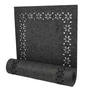 Fata de masa Sølmo, pasla, gri inchis, 40 x 150 cm - Img 1