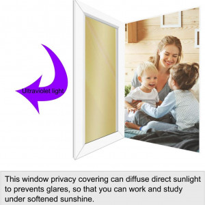 Folie de protectie UV pentru ferestre cu efect de oglinda Sourcing Map, PET, galben, 70 x 200 cm - Img 4
