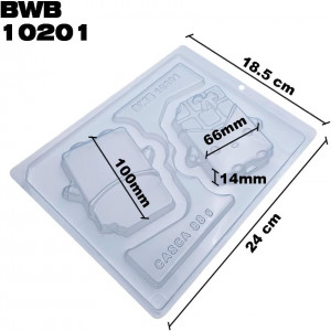 Forma pentru ciocolata BWB 10201, silicon/plastic, transparent, 18,5 x 24 cm - Img 6