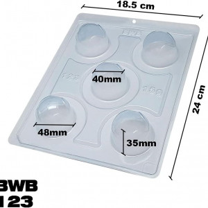 Forma pentru ciocolata BWB 123, silicon/plastic, transparent, 18,5 x 24 cm - Img 5