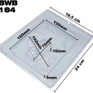 Forma pentru ciocolata BWB 184, silicon/plastic, transparent, 18,5 x 24 cm