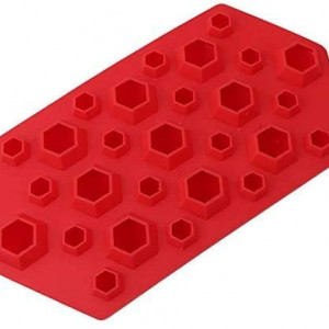 Forma pentru cuburi de gheata Selecto Bake, silicon, rosu, 23 x 12 x 2,3 cm - Img 6
