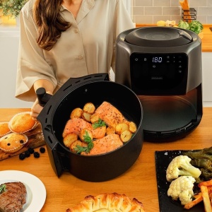 Friteuza cu aer cald, fara ulei Cecotec Cecofry Rain, Pulverizator, 1550W, 5.5L, Control tactil, 8 Programe, Pulverizare automata si manuala cu 7 niveluri - Img 3