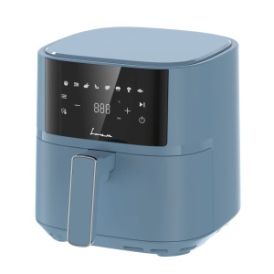 Friteuza cu aer cald Fram FAF-B6BL17SQ, 1700W-2200W, Capacitate 5.7L, 8 programe presetate, Panou de comanda electronic, Bleu