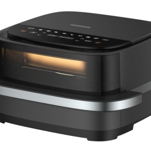 Friteuza cu aer cald si cuptor pizza 2 in 1 Heinner Pizza EasyFry HPAF-B4DC22BK, Putere 2200W, 4L, Control digital, 9 programe, Timer, Negru - Img 1