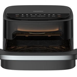 Friteuza cu aer cald si cuptor pizza 2 in 1 Heinner Pizza EasyFry HPAF-B4DC22BK, Putere 2200W, 4L, Control digital, 9 programe, Timer, Negru - Img 5