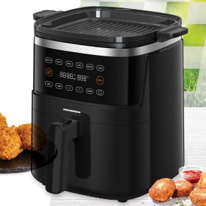 Friteuza cu aer cald si grill Heinner VastCook HAFG-B5BK2600, 2600W, Capacitate 5L, 6 programe presetate, Negru - Img 3
