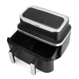 Friteuza dubla cu aer cald Heinner match&sinc HAF-DDB9BK26, 2600w, capacitate totala 9l, control digital individual, termostat reglabil 60-200 grade, negru, RESIGILAT, 1 AN GARANTIE - Img 3