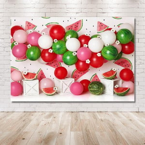 Fundal foto cu pepene, vinil, multicolor, 2,1 x 1,5 m