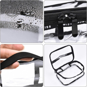 Geanta cosmetica Changrongsheng, PVC, transparent, 21 x 15.5 x 10 cm - Img 7