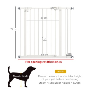 Grilaj de protectie pentru animale de companie Re-Bloom, metal/plastic, alb, 68 x 77 cm, Resigilat, Grad A - Img 3