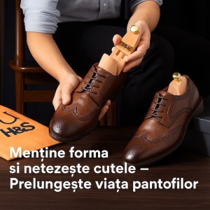 H&S set 2 sanuri intindere pantofi, lemn cedru, marime 43/44, unisex, Maro - Verificat A · Re-Bloom - Img 4