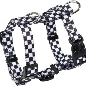 Ham pentru caine ASTORPET, poliester/metal, alb/negru, S