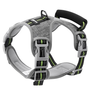 Ham pentru caine Pecute, nailon, gri/negru/verde, marimea L