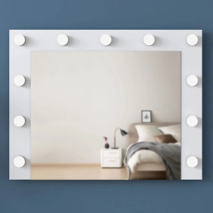 Hanah Home oglinda decorativa, PAL melaminat E1, 90x71.8x15 cm, grosime 18mm, alb - Verificat A · Re-Bloom - Img 3