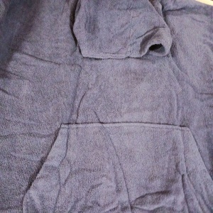 Homelevel poncho de baie unisex, bumbac organic 100%, marime S-M, gluga + buzunar cangur, lavabil 40°C, gri - Verificat A · Re-Bloom - Img 7