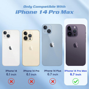 Husa de protectie  compatibila cu  iPhone 14 Pro MAX Doeshine, policarbonat, violet, 6,7 inchi