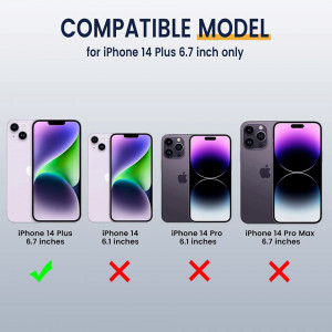 Husa de protectie cu inel compatibil cu iPhone 14 Pro HWeggo, policarbonat/poliuretan, negru 6,7inchi - Img 7