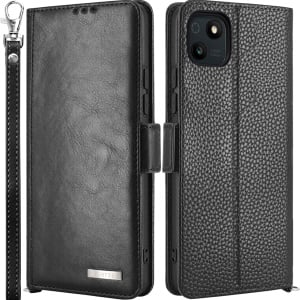 Husa de protectie flip pentru Wiko T10 5G Lairtte, piele PU/TPU, negru, 6,5 inchi