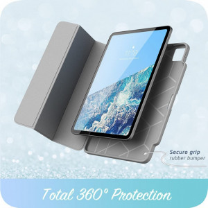 Husa de protectie pentru iPad PRO 2018/2020/2021 i-Blason, piele sintetica, alb/albastru/auriu, 11 inchi - Img 6