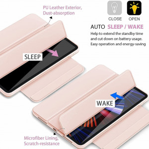 Husa de protectie pentru iPad ProTasnme, plastic, roz, 11 inch - Img 7