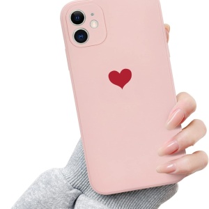 Husa de protectie pentru iPhone 11 Newseego, silicon, roz/rosu, 6,1 inchi