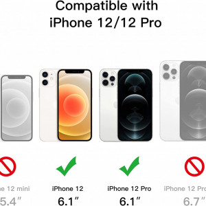 Husa de protectie pentru iPhone 12 /12 ProJETech, TPU, verde, 6,1 inchi