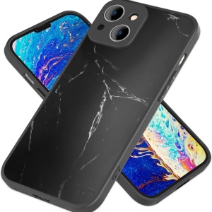 Husa de protectie pentru iPhone 14 Plus Nalia, silicon/sticla, negru, 6,7 inchi