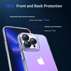 Husa de protectie pentru iPhone 14 Pro Max Hankn, silicon, transparent, 6,6 inchi - Img 5