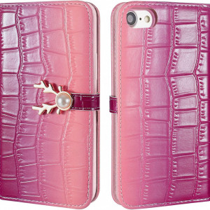 Husa de protectie pentru iPhone 7/8/SE 2020/SE 2022 Aisenth, piele PU, roz, 4.7 inchi