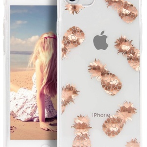 Husa de protectie pentru iPhone 7/iPhone 8/iPhone SE (2020) Imikoko, TPU, transparent/rose gold, 4,7 inchi