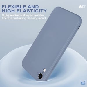 Husa de protectie pentru iPhone XR Newseego, silicon, gri, 6,1 inchi