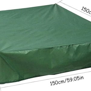 Husa de protectie pentru lada de nisip Shinybox, tesatura Oxford, verde inchis, 150 x 150 x 20 cm