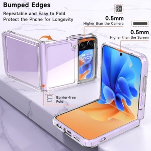 Husa de protectie pentru Samsung Galaxy Z Flip 4 Besinpo, TPU, transparent, 6,7 inchi