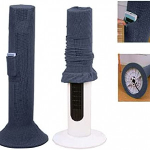 Husa pentru ventilator Kisbeibi, textil, gri inchis, 18 x 120 cm - Img 2
