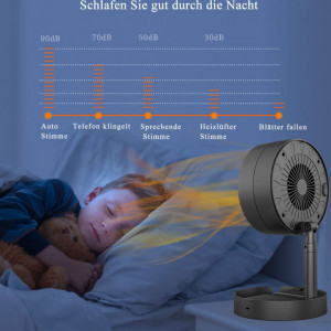 Incalzitor cu ventilator Kouric, metal/plastic, negru, 16 x 30/36 cm, 600W - Img 4