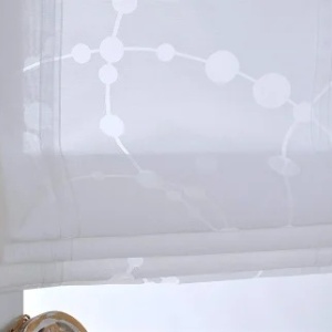 Jaluzea Kutti din poliester și viscoză albă 140x80cm pentru ferestre, control lumină și intimitate interior