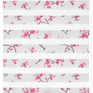 Jaluzea My Home, textil, alb/roz/maro, 40 x 100 cm