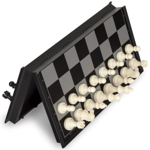 Joc de societate 3 in 1 de sah, table si dame RCO, 62 piese magnetice, pliabil, 25 x 25 cm, CB01 - Img 5