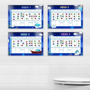 Joc educational pentru copiii mici si invatarea la toaleta SpriteGru, plastic, multicolor, 28 x 18 cm - Img 2