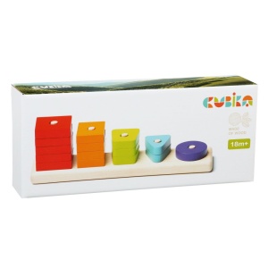 Jucarie din lemn, Cubika, Sortator Forme Geometrice 01 - Img 1