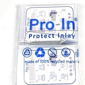 Kit de accesorii de calatorie pentru igiena Pro-In®, plastic/textil, alb/albastru, 38 bucati