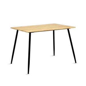 Kiwari Brik masa dining/birou, MDF/metal, 110x70x75cm, 10.1kg, capacitate 30kg, stil contemporan, lemn natural/negru - Verificat A · Re-Bloom