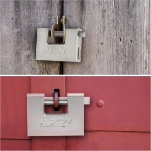 Kurtzy set 2 lacate otel calit, 9.4x2.9x7cm, zavat Ø12mm, 1kg/lacat, 5 chei/lacat, gri - Verificat A · Re-Bloom - Img 5