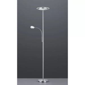 Lampadar Coralie, LED, metal, argintiu, 182,5 x 51 x 31 cm